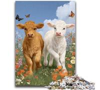 Jigsaw Puzzles for Teenagers 1000 Piece Two Cows Teenager Puzzles,Educational Games DIY Toys Great Gifts And Toys (50x75cm)