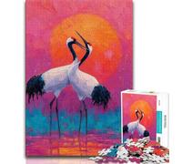 Jigsaw Puzzles for Teenagers 1000 Piece Two Cranes 1000 Piece Jigsaw,Challenging Family Activity Games DIY Toy for Home Wall Decor Gifts (size 38x26cm)
