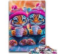 Jigsaw Puzzles for Teenagers 1000 Piece Two Tiger Cubs for And from 14 Years And over Play Toys Because It Is Ideal As A Gift for The Whole Family 38x26cm