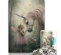 Jigsaw Puzzles for Teenagers 1000 Piece Unicorn Girl,Decompressing Intellectual Educational Toy Is Ideal As Gifts for The Whole Family (75x50cm)