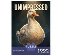Jigsaw Puzzles for Teenagers 1000 Piece Unimpressed Duck Adult Puzzles Toy Wall Decor Enhance Memory Challenging Game Gifts 70x50cm/1000pcs
