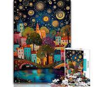 Jigsaw Puzzles for Teenagers 1000 Piece Urban Landscape Art,Help The Brain Exercise Addictive Toys to Cultivate Patience Artists Collection,Fine Art (75x50cm)