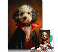 Jigsaw Puzzles for Teenagers 1000 Piece Vampire Dog,Decompressing Intellectual Educational Toy Educational Game for Birthday,Chrismas (38x26cm)