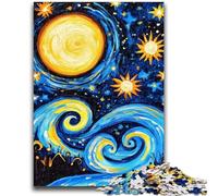 Jigsaw Puzzles for Teenagers 1000 Piece Van Gogh Night Sky Challenging Game And Family Play for Is Ideal As A Gift for The Whole Family 50x75cm