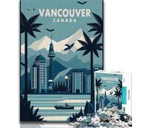 Jigsaw Puzzles for Teenagers 1000 Piece Vancouver Canada Travel,Help The Brain Exercise Addictive Toys to Cultivate Patience Gift For Birthdays (38x26cm)