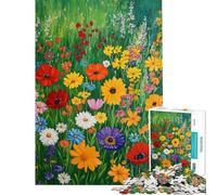 Jigsaw Puzzles for Teenagers 1000 Piece Vibrant Wildflower Garden Jigsaw Puzzles 1000 Educational Toy Secret Santa Gifts Perfect Decoration (Size 50x75cm)