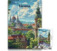 Jigsaw Puzzles for Teenagers 1000 Piece Vienna Cityscape Toys Educational Games Precision Cutting Birthday Gifts Size 50x75cm