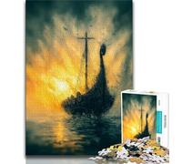 Jigsaw Puzzles for Teenagers 1000 Piece Viking Drakkar Boat Teenager Puzzles,learning Educational Is Ideal As A Gift for The Whole Family (size 75x50cm)