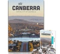 Jigsaw Puzzles for Teenagers 1000 Piece Visit Canberra,Educational Stress Relief Toy for Is Ideal As A Gift for The Whole Family (38x26cm)