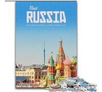 Jigsaw Puzzles for Teenagers 1000 Piece Visit Russia,Decompressing Intellectual Educational Toy Educational Game for Birthday,Chrismas 50x75cm