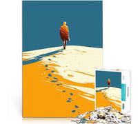 Jigsaw Puzzles for teenagers 1000 Piece Walk Through the Desert Minimalist Art Illustration Analyse und Logik Ein Kunstwerk52x38cm