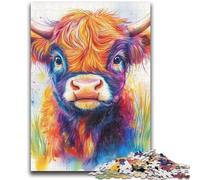 Jigsaw Puzzles for Teenagers 1000 Piece Watercolor Baby Yak 1000 Pieces for Adults,for Educational Game Challenge Toy Unique Home Decor And Gifts (38x26cm)