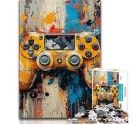 Jigsaw Puzzles for Teenagers 1000 Piece Watercolor Game Controller,Help The Brain Exercise Addictive Toys to Cultivate Patience Artists Collection,Fine Art (38x26cm)