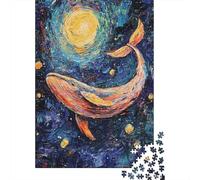 Jigsaw Puzzles for Teenagers 1000 Piece Whale Art Painting Ocean Decor Jigsaw Puzzle Relax Games Difficult Hard Fun at Home Activities, 52x38cm/1000pcs