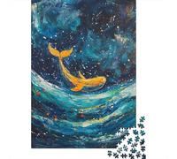 Jigsaw Puzzles for Teenagers 1000 Piece Whale Tail Ocean Painting Jigsaw Puzzle Relax Games Difficult Hard Fun at Home Activities, 52x38cm/1000pcs