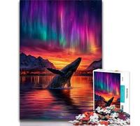 Jigsaw Puzzles for Teenagers 1000 Piece Whales at Sunset,Decompressing Intellectual Educational Toy Is Ideal As Gifts for The Whole Family (75x50cm)