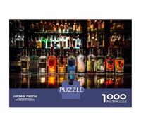 Jigsaw Puzzles for Teenagers 1000 Piece Whiskey Bottles on Bar Counter Puzzle for Adults Hands-on Game Wall Decoration Christmas Birthday Gifts 52x38cm/1000pcs
