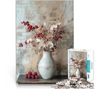 Jigsaw Puzzles for teenagers 1000 Piece White Orchid Bouquet Analysis and logic Wall Decoration Unique Birthday and Xmas Gifts 26x38cm