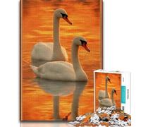 Jigsaw Puzzles for Teenagers 1000 Piece White Swan,Decompressing Intellectual Educational Toy Educational Game for Birthday,Chrismas (38x26cm)