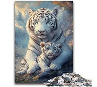 Jigsaw Puzzles for Teenagers 1000 Piece White Tiger Adult Jigsaw,Artistic Wall Decor & Birthday Gift Idea for Friends, Home Office (38x26cm)