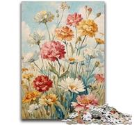 Jigsaw Puzzles for Teenagers 1000 Piece Wildflower Summer Stress Reliever Difficult Challenge Suitable for Desktop Decoration 26x38cm