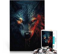 Jigsaw Puzzles for teenagers 1000 Piece Wolf Art für Lernspiel-Herausforderungsspielzeug Heimdekoration52x38cm