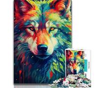 Jigsaw Puzzles for Teenagers 1000 Piece Wolf Color 1000 Piece Jigsaw,Challenging Family Activity Games DIY Toy for Home Wall Decor Gifts (size 75x50cm)