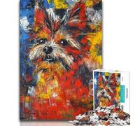Jigsaw Puzzles for Teenagers 1000 Piece Yorkshire Terrier Dog,Help The Brain Exercise Addictive Toys to Cultivate Patience Gift For Birthdays (75x50cm)