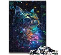 Jigsaw Puzzles for Teenagers 1000 Pieces A Beautiful Cat Help The Brain Exercise Addictive Toys to Cultivate Patience Perfect Decoration 26x38cm