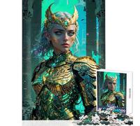 Jigsaw Puzzles for Teenagers 1000 Pieces Aegis of Eternity︰ Athena's Divine Circuitry Hands-on Game Difficult Hard Anti-Stress Toys Improving Love between Couples (38X52CM)