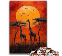 Jigsaw Puzzles for Teenagers 1000 Pieces African Animals Help The Brain Exercise Addictive Toys to Cultivate Patience Perfect Decoration 26x38cm