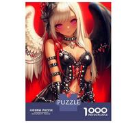 Jigsaw Puzzles for Teenagers 1000 Pieces Angel with Red And White Hair Jigsaws for Adults Fun Games For Family Fun for Is Ideal As A Gift 52x38cm/1000pcs