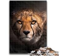 Jigsaw Puzzles for Teenagers 1000 Pieces Angry Cheetah Portrait Vibrant And Unique Design Relaxing & Challenging Puzzle Experience 50x75cm
