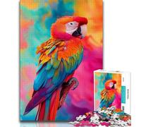 Jigsaw Puzzles for Teenagers 1000 Pieces Animal Parrot Adult Puzzles,Fun Games Wall Decoration Unique Birthday And Xmas Gifts 38x26cm