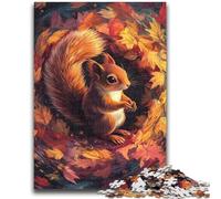 Jigsaw Puzzles for Teenagers 1000 Pieces Animal Squirrel Teenager Puzzles,Educational Family Game Suitable for Desktop Decoration (75x50cm)