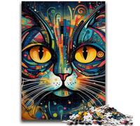 Jigsaw Puzzles for Teenagers 1000 Pieces Animals Cats Teenager Puzzles,Educational Family Game Suitable for Desktop Decoration (75x50cm)
