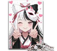 Jigsaw Puzzles for Teenagers 1000 Pieces Anime Fox Mask Girl Help The Brain Exercise Addictive Toys to Cultivate Patience Suitable for Couples 50x75cm