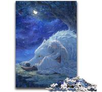 Jigsaw Puzzles for Teenagers 1000 Pieces Anime Wolf And Girl Adult Puzzles,Fun Games Wall Decoration Unique Birthday And Xmas Gifts (26x38cm)