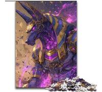 Jigsaw Puzzles for Teenagers 1000 Pieces Anubis The Egyptian God, Stress Relief with Fully Interlocking Randomly Shaped Pieces for And 14 Years Old (Size 50x75cm)