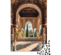 Jigsaw Puzzles for Teenagers 1000 Pieces Arabesque Archway View Puzzle for Adults Relaxing Games Home Decoration for Is Ideal As A Gift 38x26cm/1000pcs