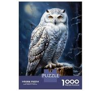 Jigsaw Puzzles for Teenagers 1000 Pieces Arctic Snowy Owl Puzzles for Adults Hands-on Game Improve Memory Parent-child Interaction 70x50cm/1000pcs