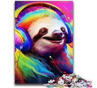 Jigsaw Puzzles for Teenagers 1000 Pieces Art Sloth Adult Puzzles,Fun Games Wall Decoration Unique Birthday And Xmas Gifts (50x75cm)