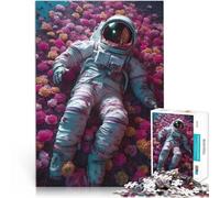 Jigsaw Puzzles for teenagers 1000 Pieces Astronaut Flower Educational Stress Relief Toy Birthday Present, Gifts 26x38cm
