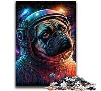 Jigsaw Puzzles for Teenagers 1000 Pieces Astronaut Pug Suitable for People Aged 14 And Above Educational Game Challenge Toy Gift For Birthdays 26x38cm