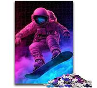 Jigsaw Puzzles for Teenagers 1000 Pieces Astronaut Space Surfing 1000 Piece Jigsaw,Artistic Wall Decor & Birthday Gift Idea for Friends, Home Office (26x38cm)