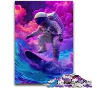 Jigsaw Puzzles for Teenagers 1000 Pieces Astronaut Space Surfing Help The Brain Exercise Addictive Toys to Cultivate Patience Suitable for Couples 50x75cm