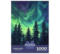 Jigsaw Puzzles for Teenagers 1000 Pieces Aurora Forest Teenager Puzzles Relaxing Games Hand Speed Race for Is Ideal As A Gift 70x50cm/1000pcs