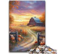 Jigsaw Puzzles for Teenagers 1000 Pieces Autumn Farm 1000 Pieces for Adults,Enhance Love between Couples for Ages 14+ (75x50cm)