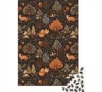 Jigsaw Puzzles for Teenagers 1000 Pieces Autumn Forest Foxes Pattern Puzzle for Adults Relaxing Games Home Decoration for Is Ideal As A Gift 70x50cm/1000pcs