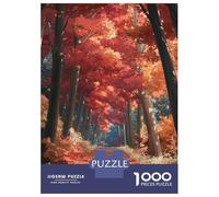 Jigsaw Puzzles for Teenagers 1000 Pieces Autumn Forest Pathway Jigsaw for Adults Family Games Perfect Decoration Difficult And Challenge 70x50cm/1000pcs
